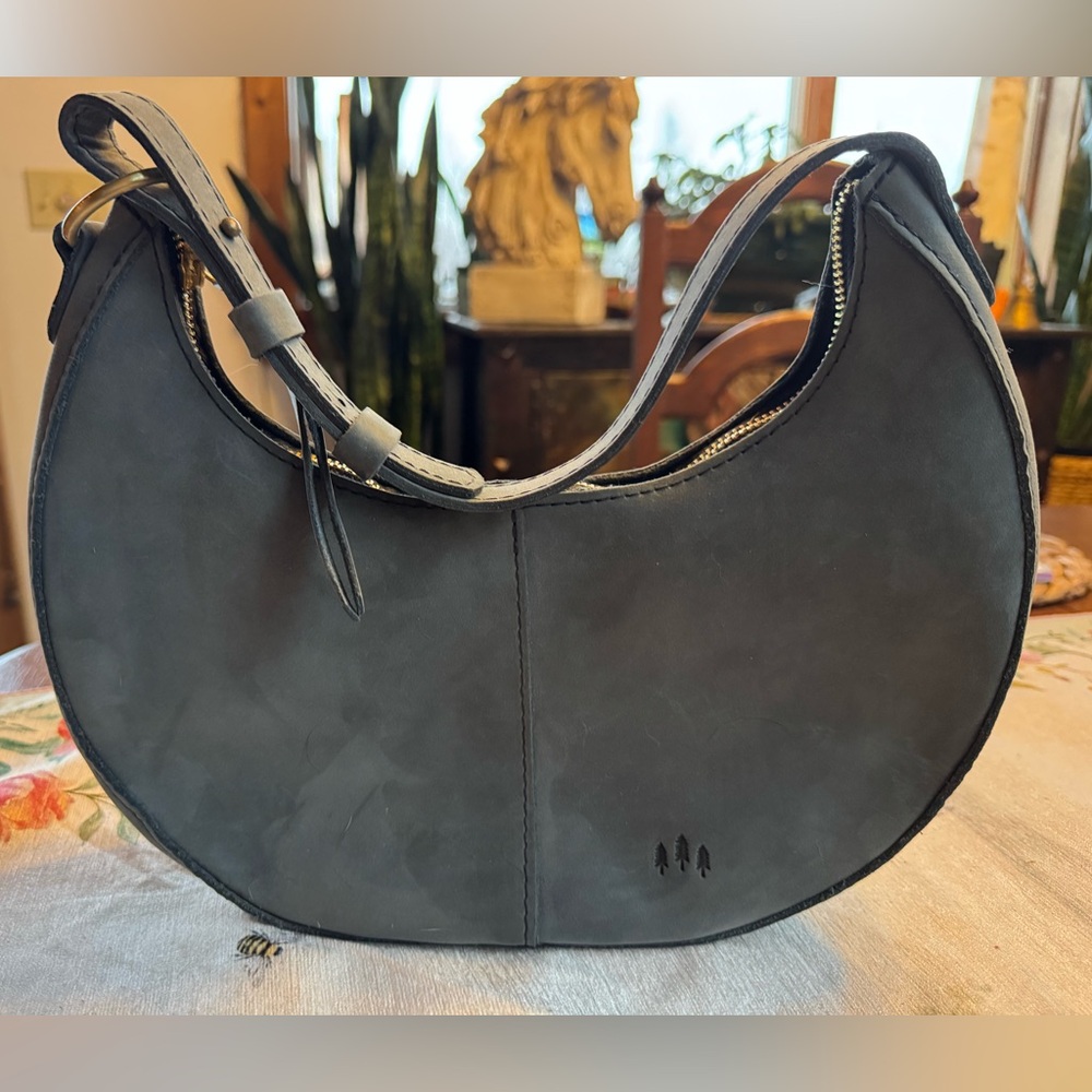 Portland Leather Classic Nora in Storm Shoulder Bag NWOT